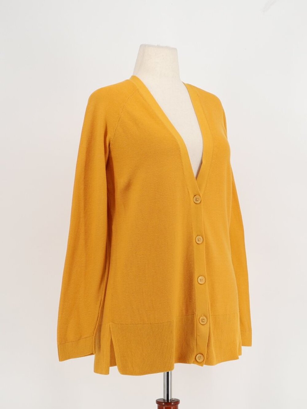 TALBOTS Girlfriend Cardigan Sweater in Gold Yellow Size L - Picture 3 of 7